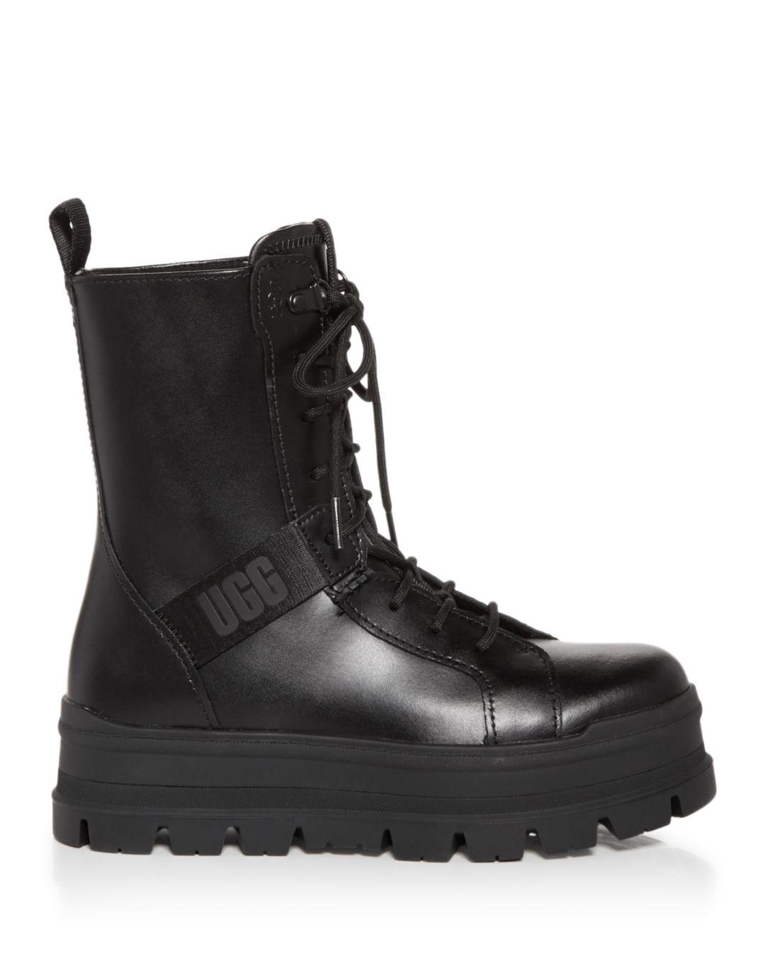ugg black combat boots