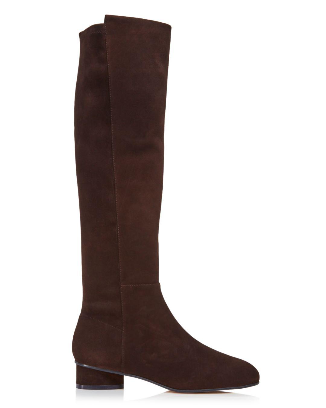 stuart weitzman women's eloise 3 almond toe suede boots