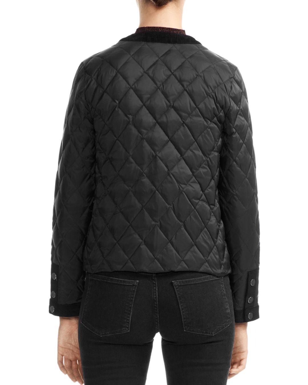 maje quilted leather jacket