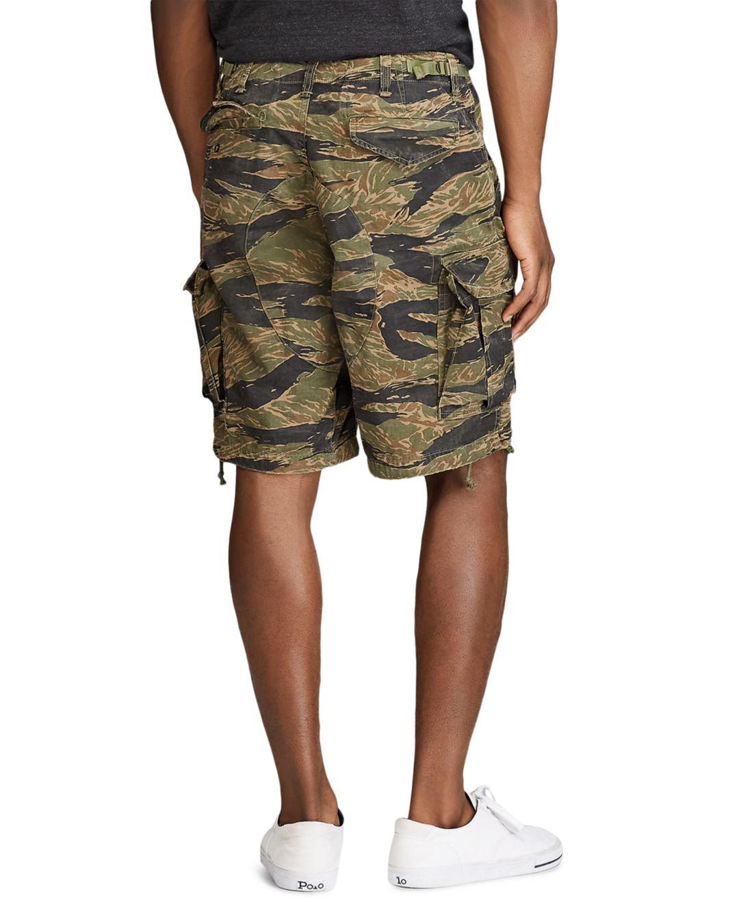 Polo Ralph Lauren Cotton Camouflage Classic Tapered Fit Cargo Shorts in  Green for Men | Lyst