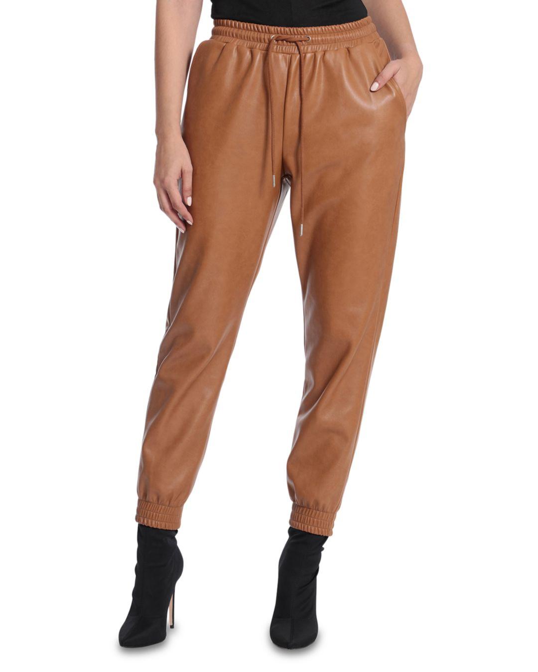 Bagatelle Faux Leather Jogger Pants Lyst