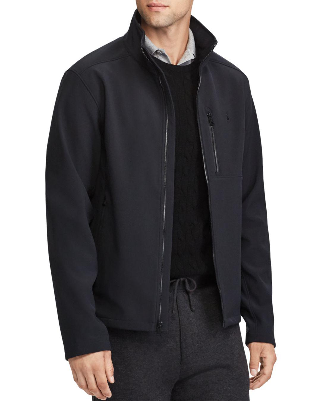 Polo Ralph Lauren Fleece Softshell Jacket in Black for Men Lyst