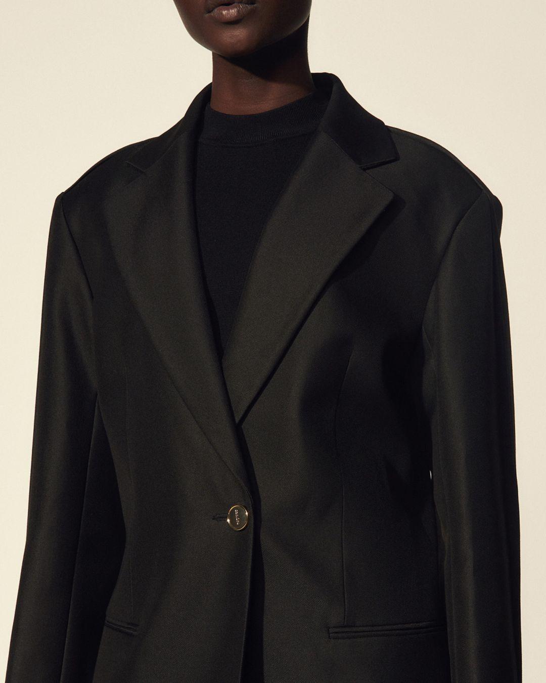 Sandro Ebene Tailored Jacket in Black 