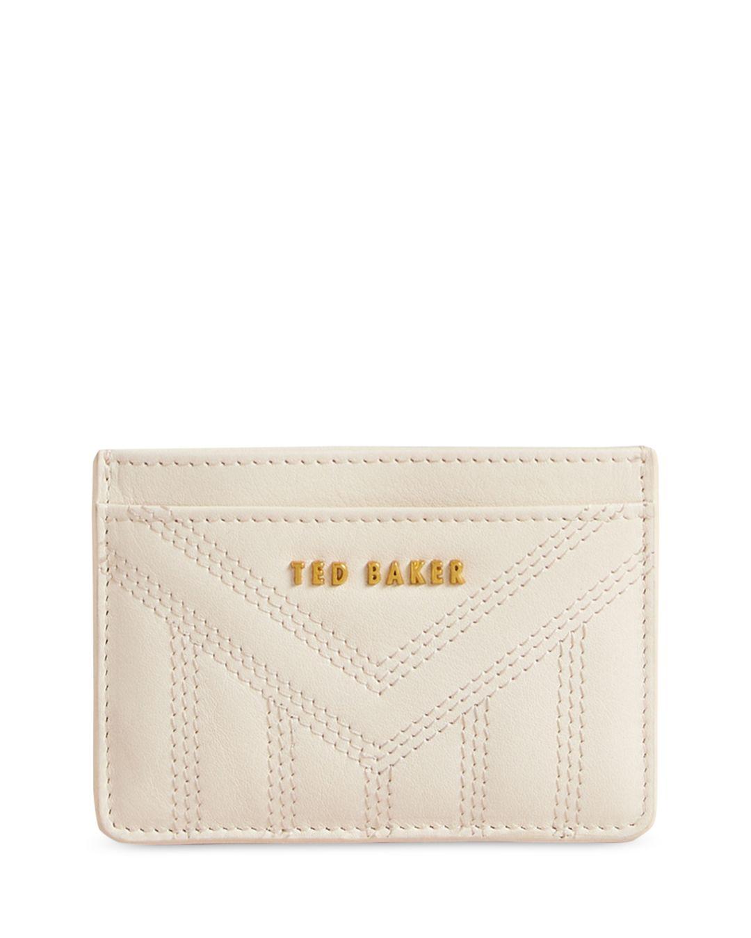 Ted Baker Ayani Quilted Leather Card Holder in Natural Lyst