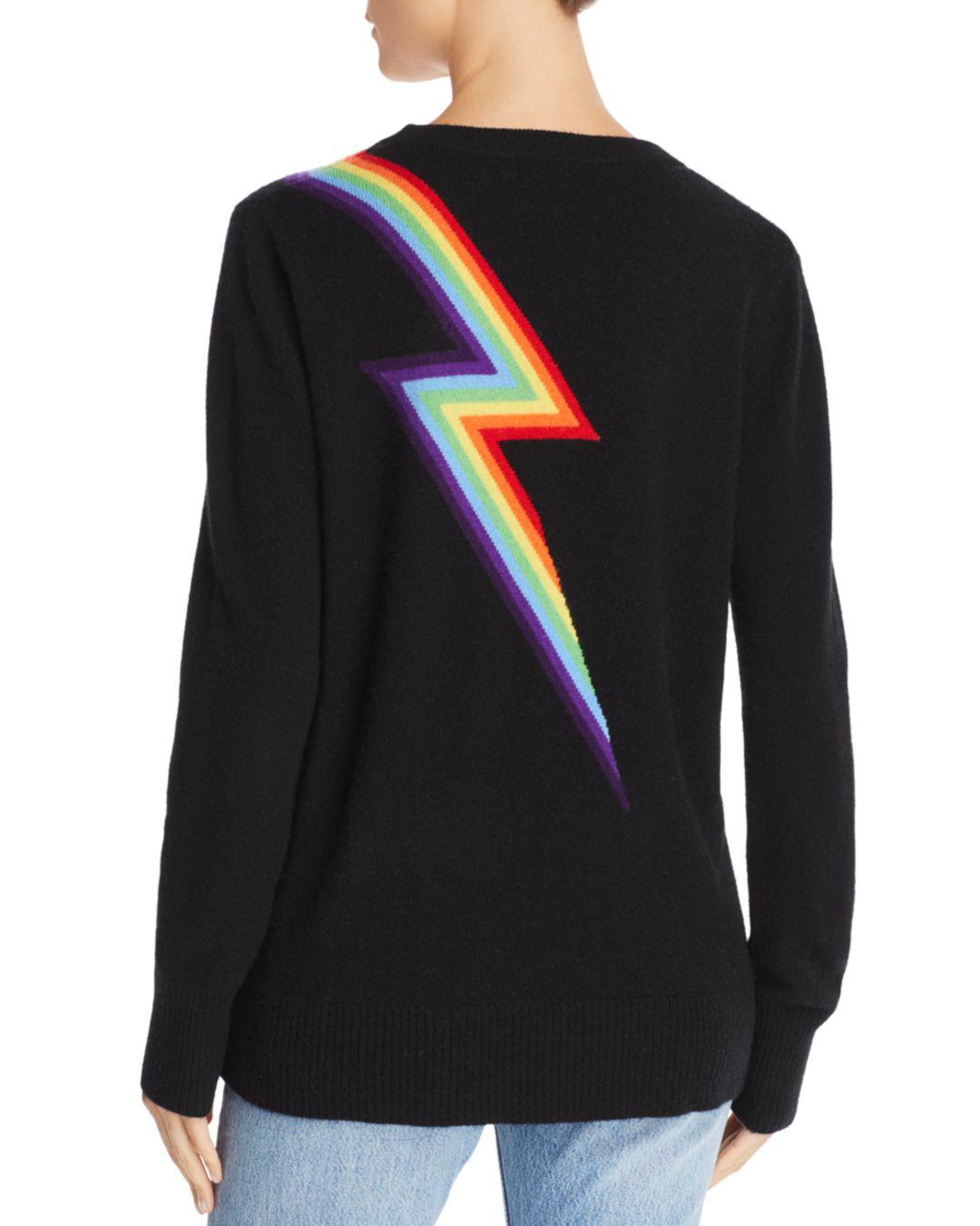 rainbow lightning bolt sweater
