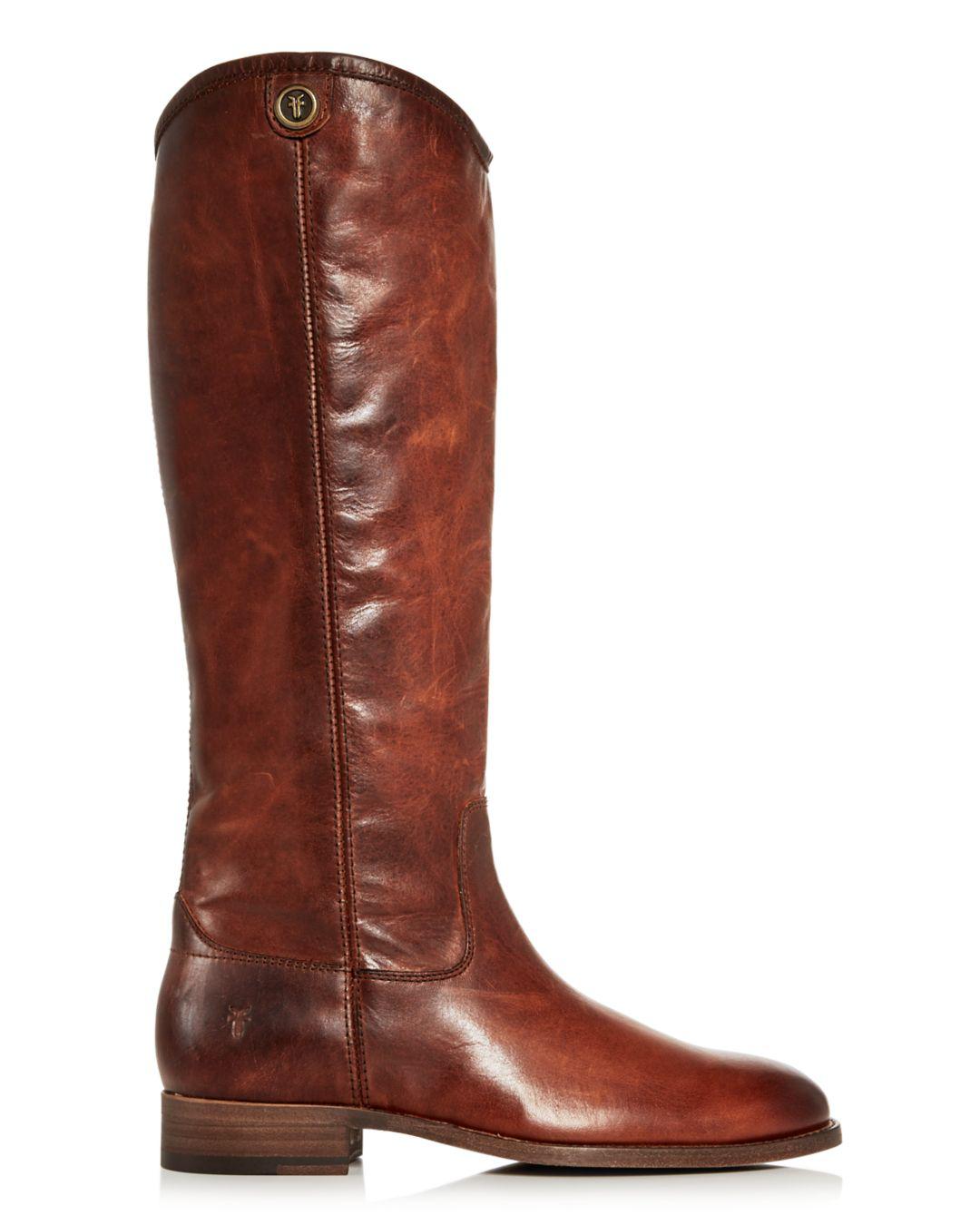 Frye Women's Melissa Button 2 Extended Calf Leather Tall Boots in Cognac (Brown) - Lyst