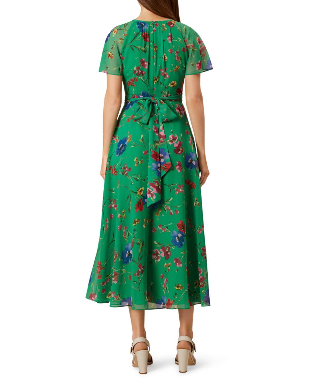 Hobbs Synthetic Sarah Dress in Green | Lyst