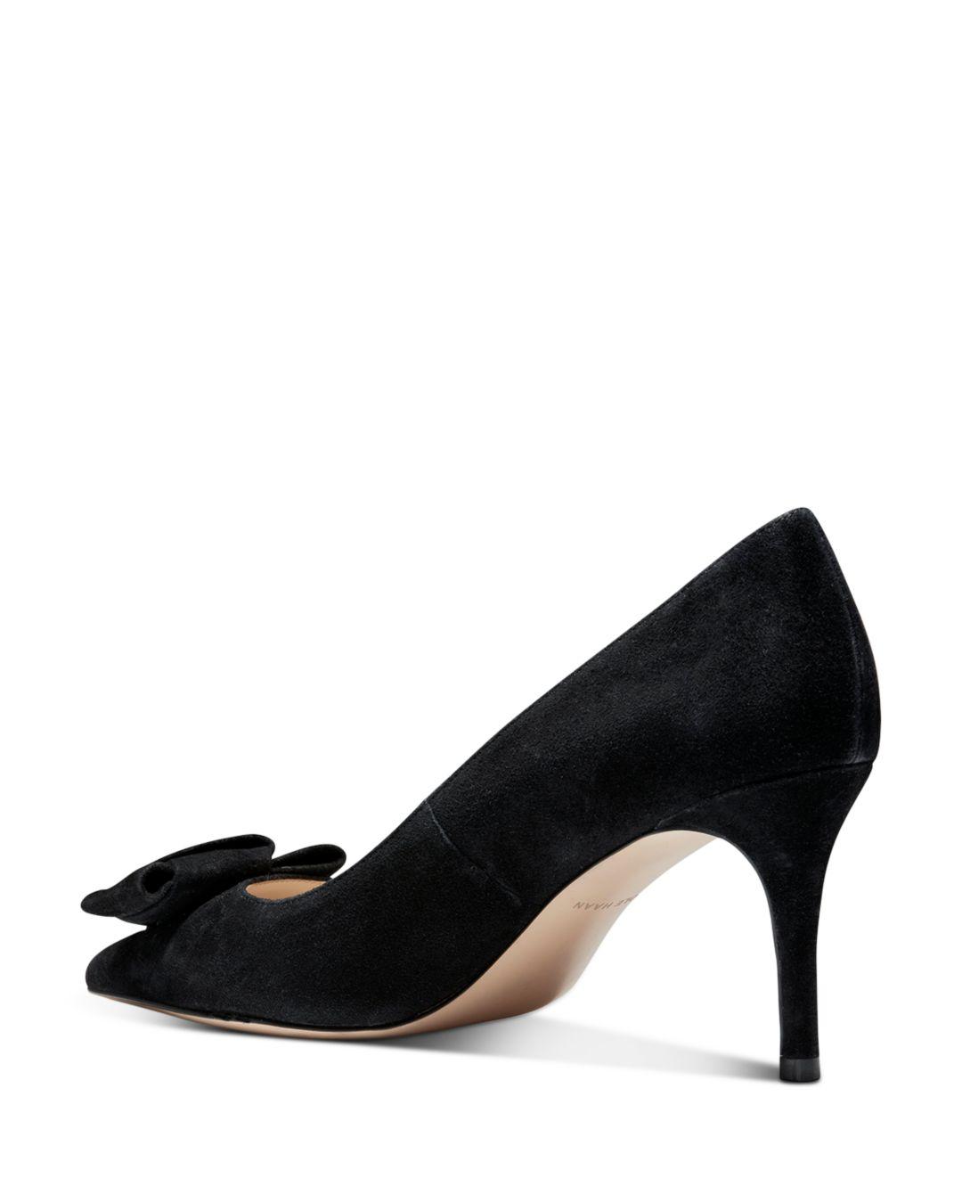 cole haan black suede pumps