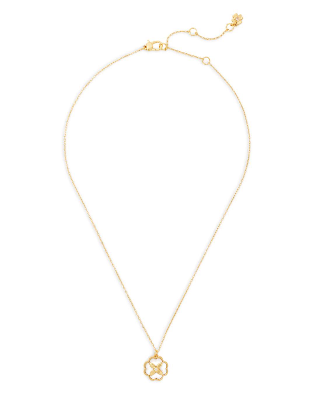 Kate Spade Heritage Bloom Cubic Zirconia & Mother Of Pearl Flower