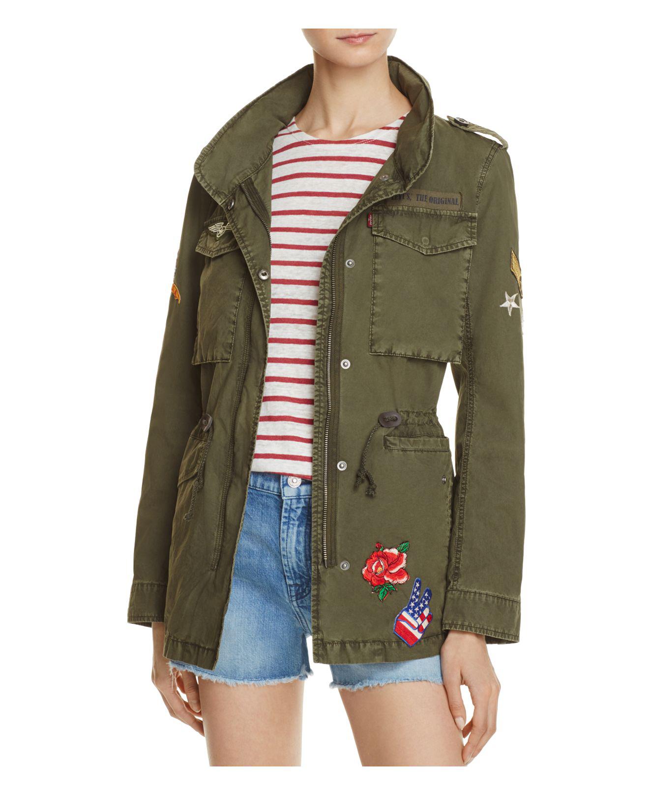 Lyst Levi'S Embellished Cargo Jacket in Green