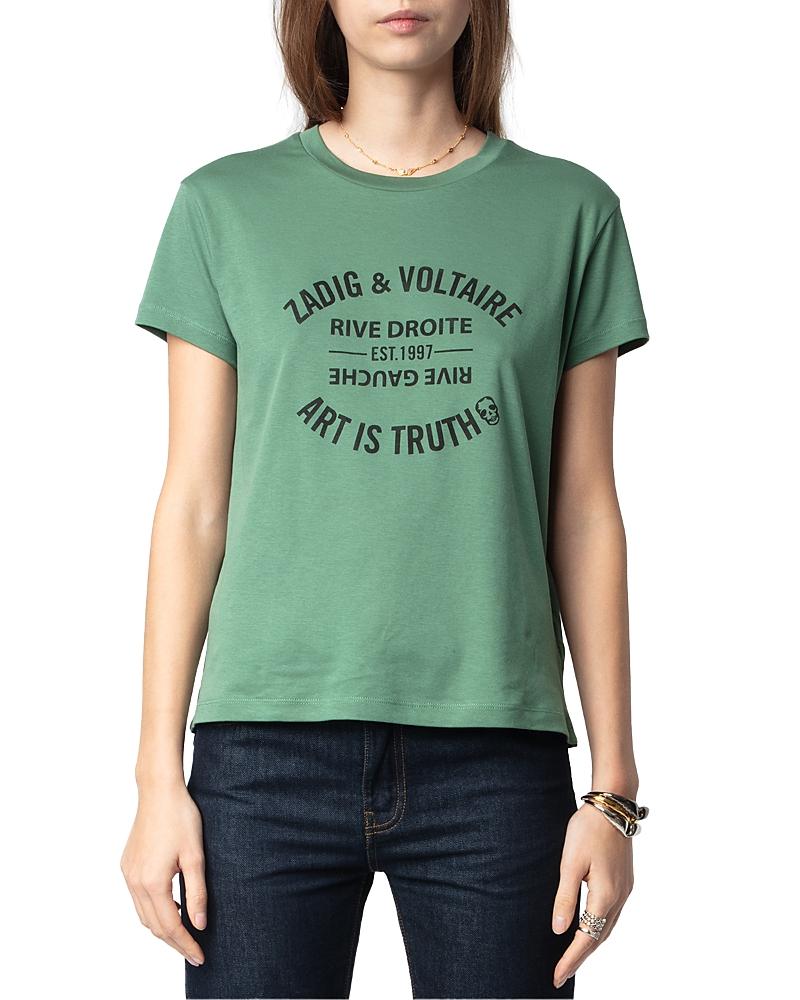 【関税込み】Walk Ico Blason Eco T-Shirt - Zadig & Voltaire - Zadig & Voltaire Walk Ico Blason Tee in Green | Lyst