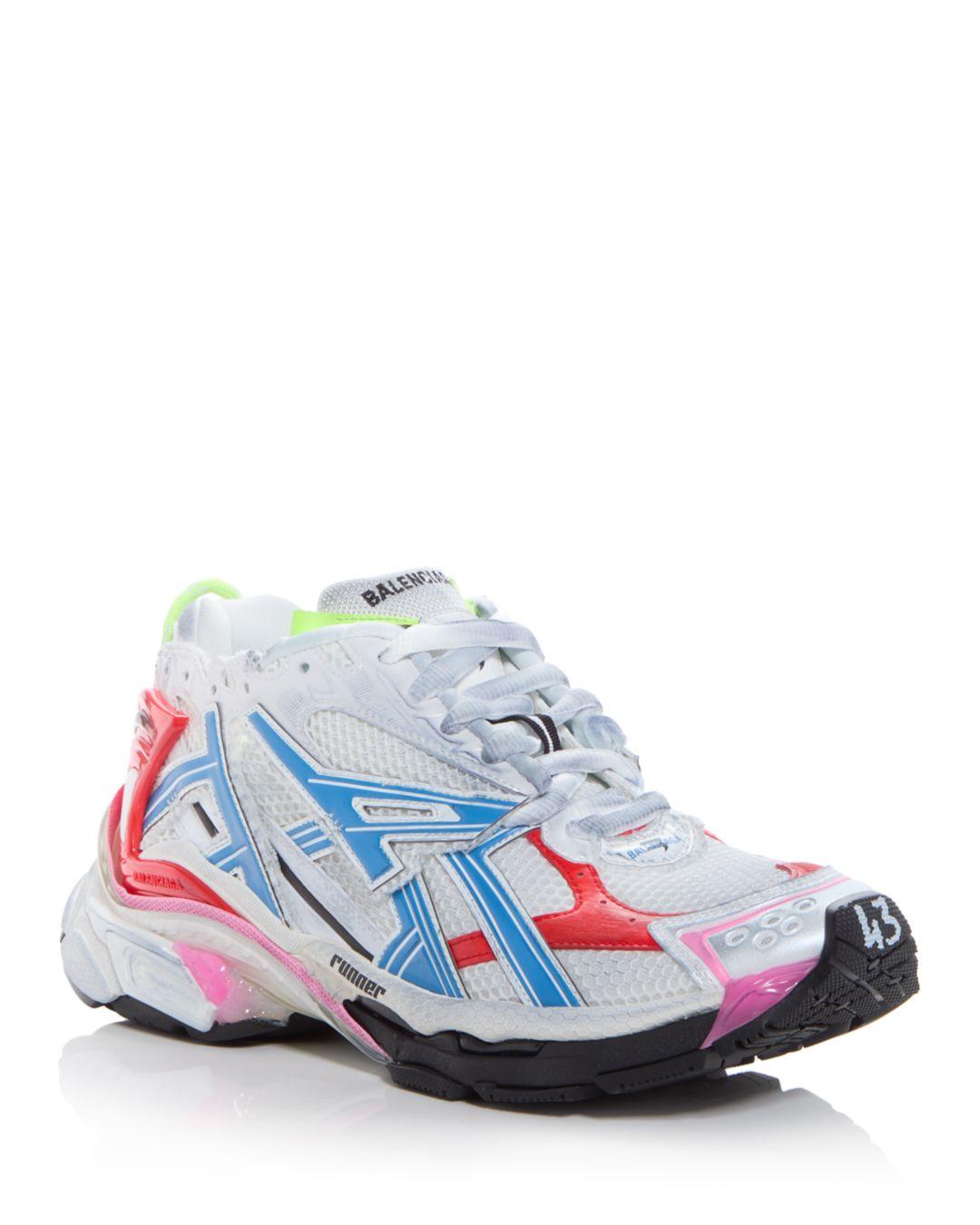 Balenciaga Runner Lace Up Low Top Sneakers in White for Men Lyst