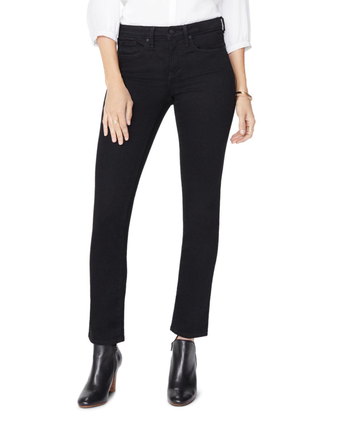NYDJ Denim Petite Sheri Slim-leg Ankle Jeans in Black - Lyst
