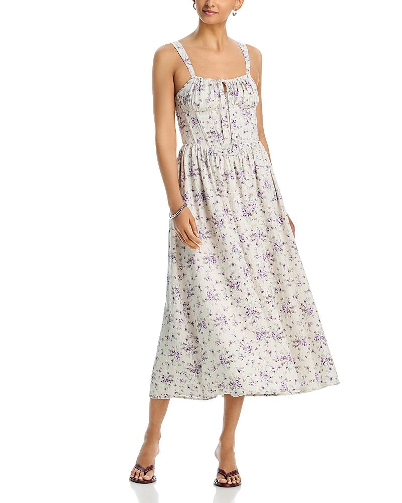 slim fit dress slacks Shop Amora Blue Vintage Floral SS Bias Midi Dress