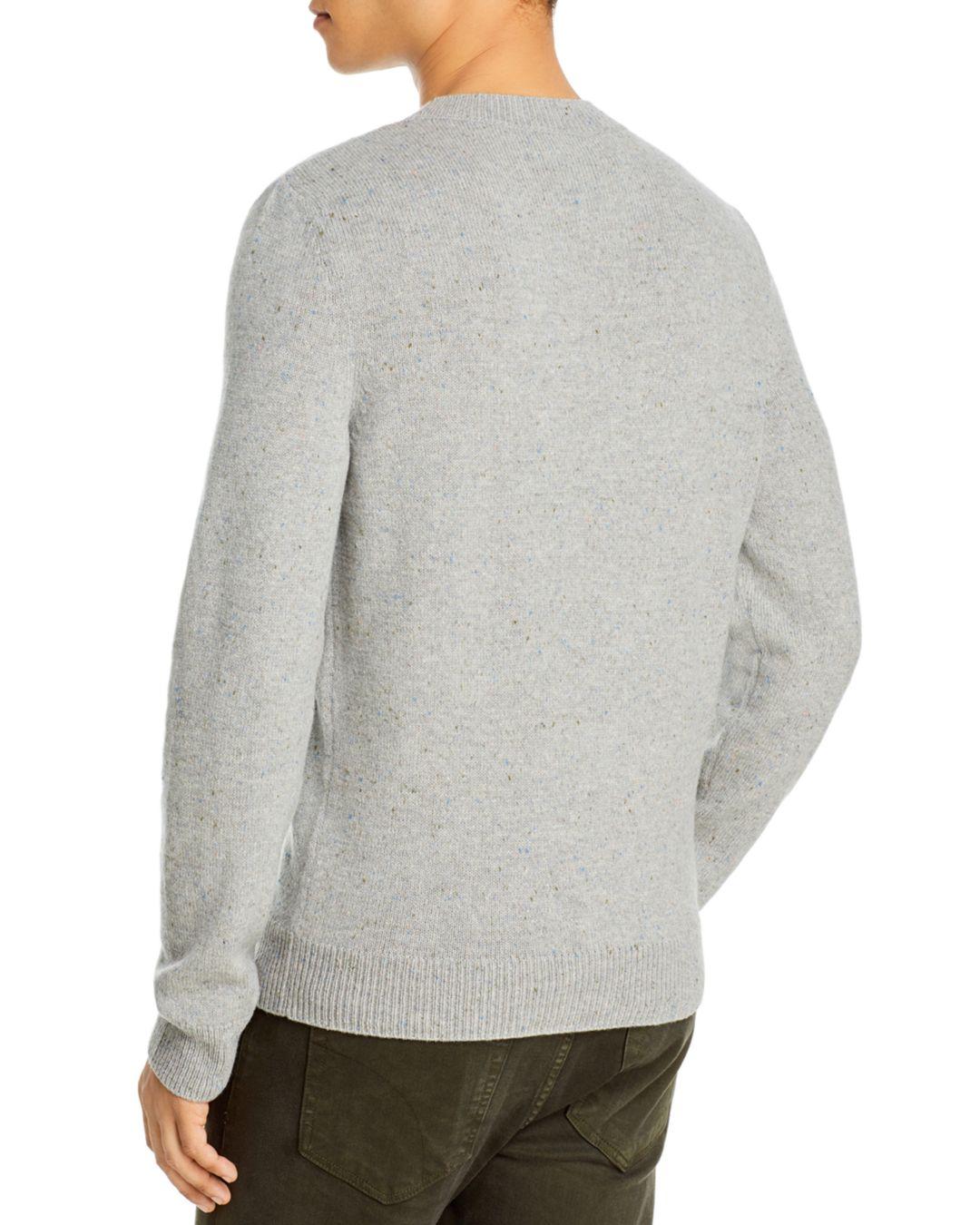 A.P.C. Tweed Cavan Sweater in Gray for Men - Lyst