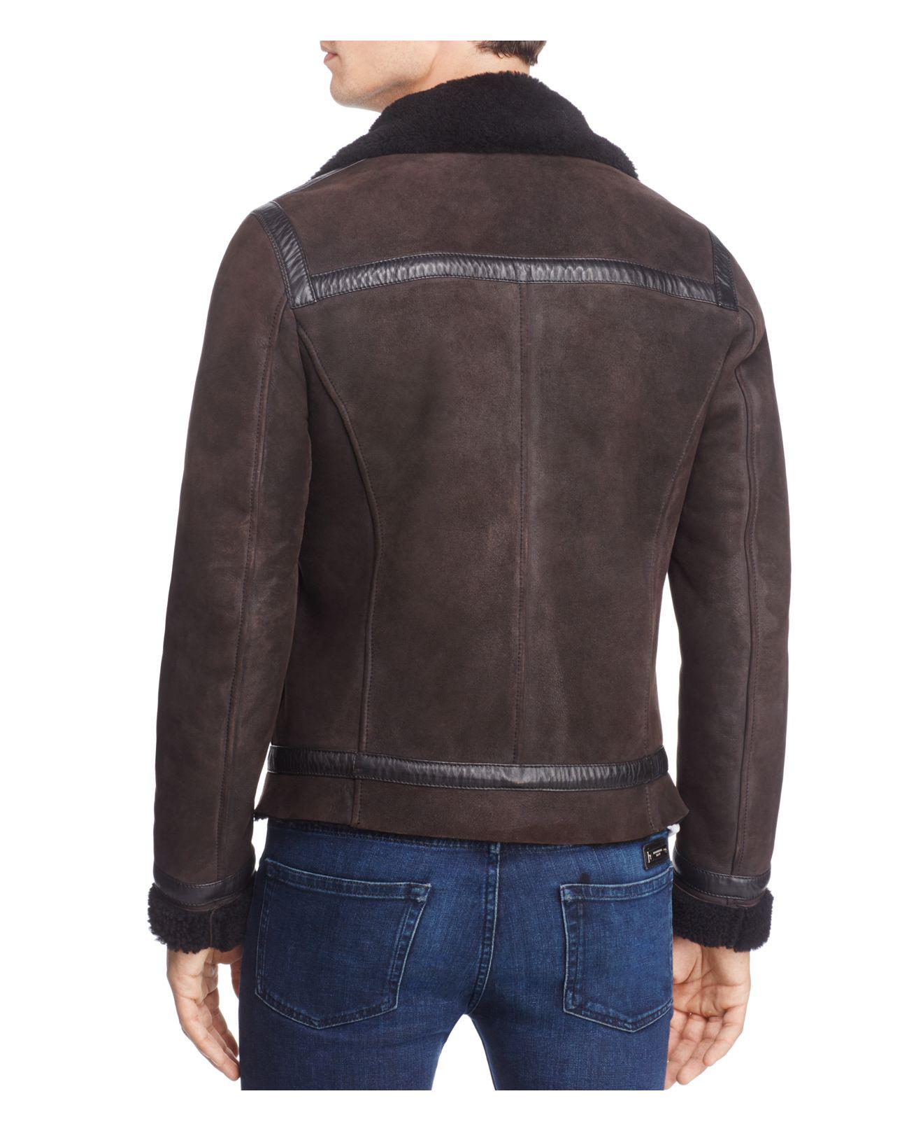 hugo boss shearling jacket mens