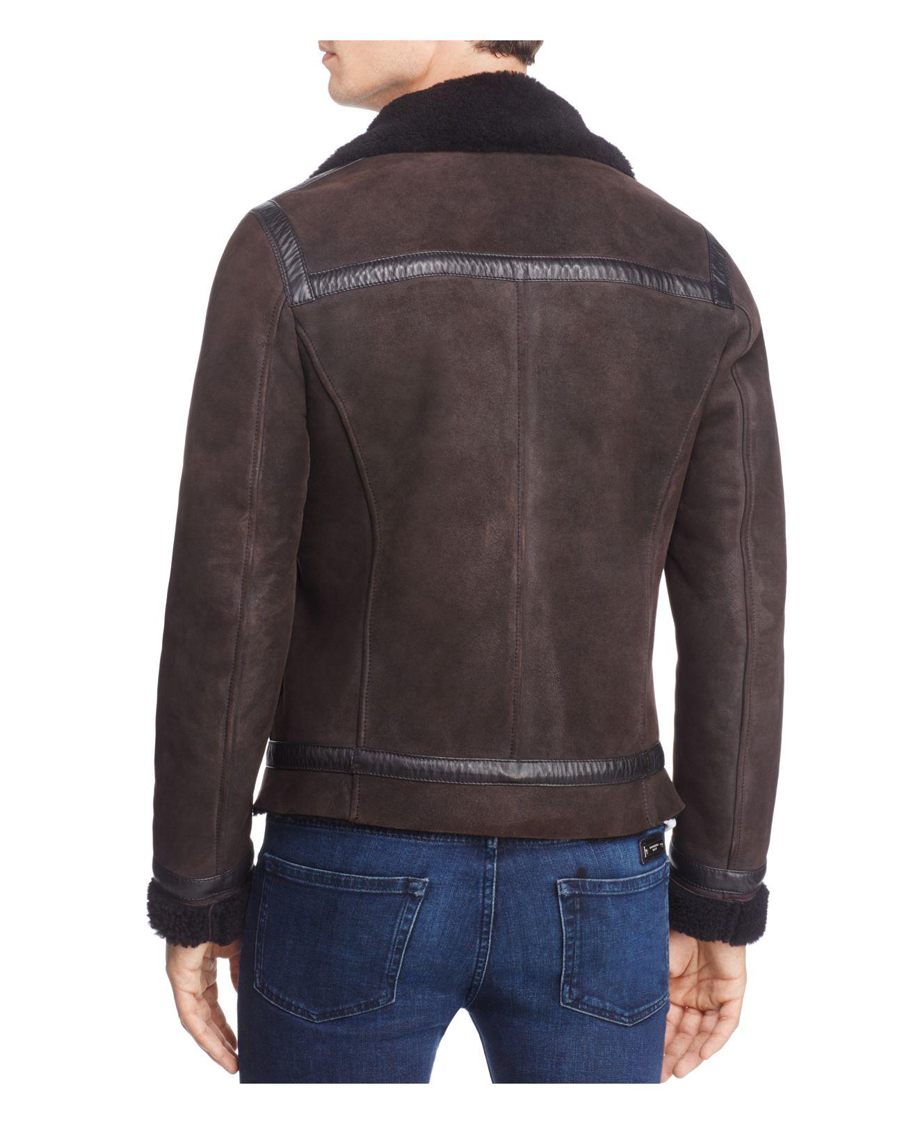 boss shearling jacket