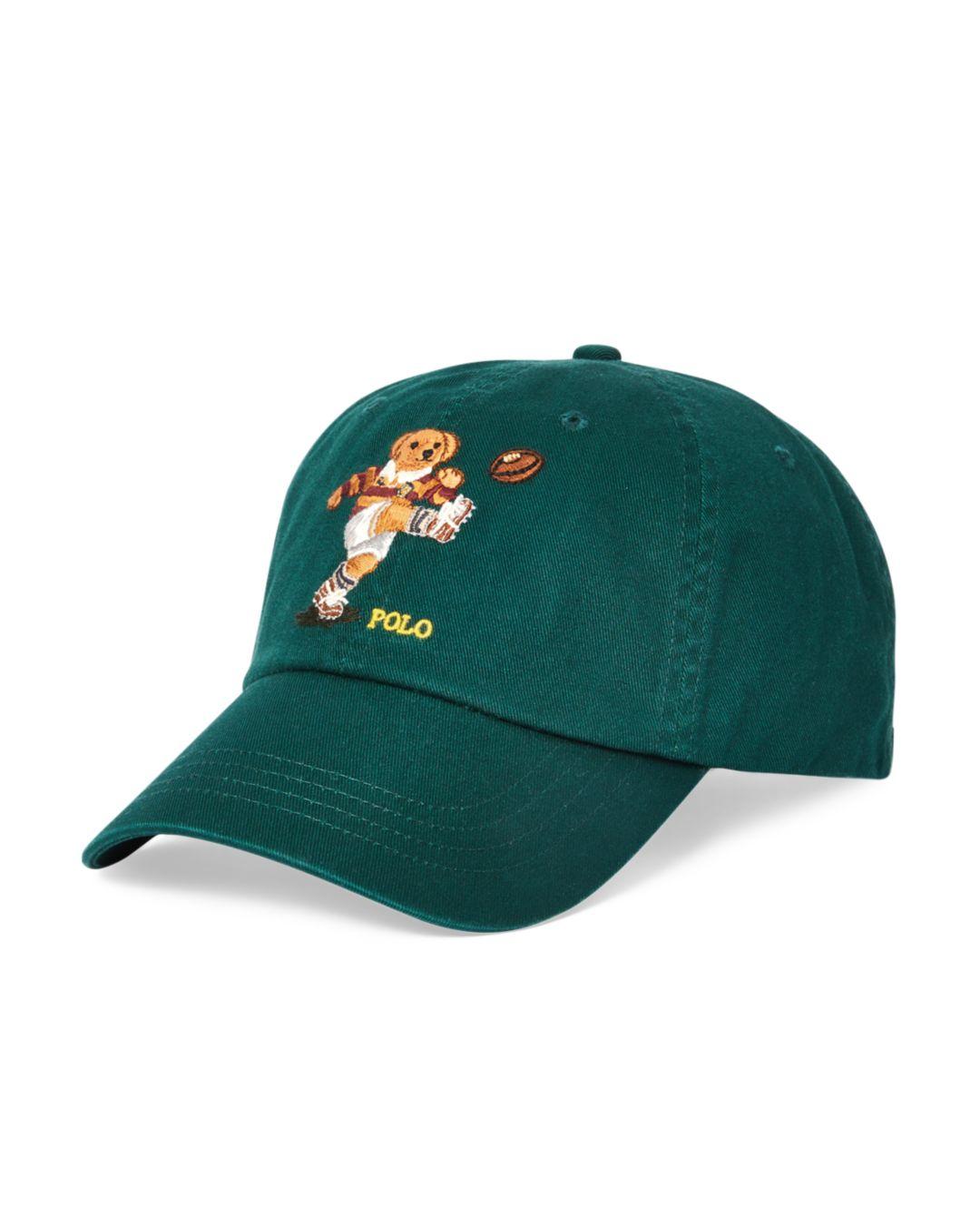 Polo Ralph Lauren Rugby Bear Chino Cap in Green for Men | Lyst