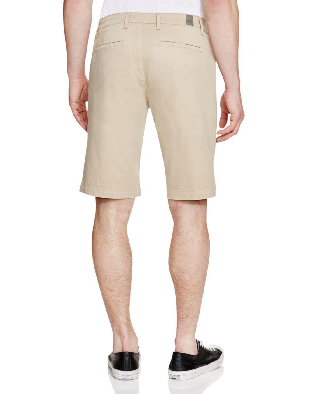 AG Jeans Leather Griffin Regular Fit Shorts in Desert Taupe (Natural ...