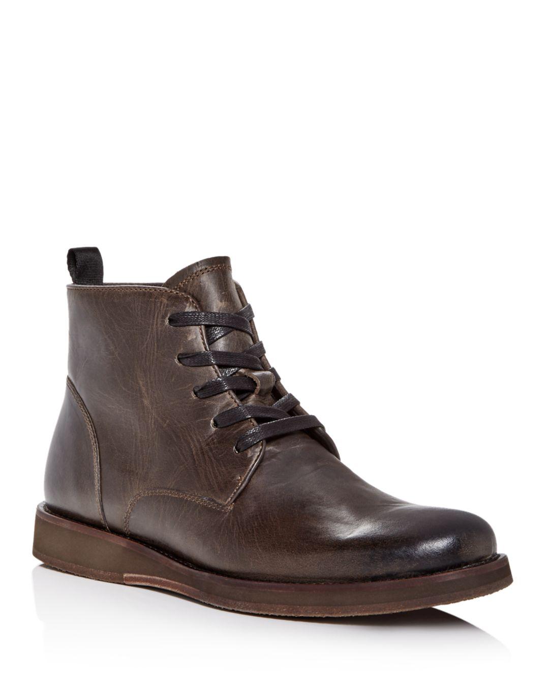 John Varvatos Men's Leather Boots in Gray for Men Lyst