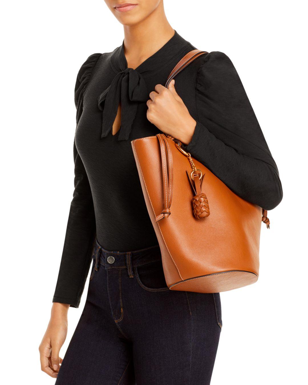 medium leather tote