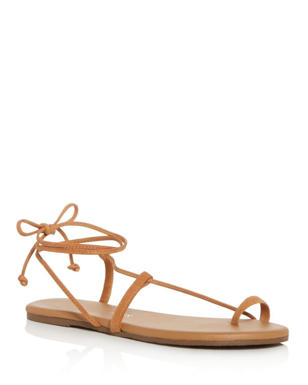 TKEES Leather Jo Lace Up Sandals Lyst