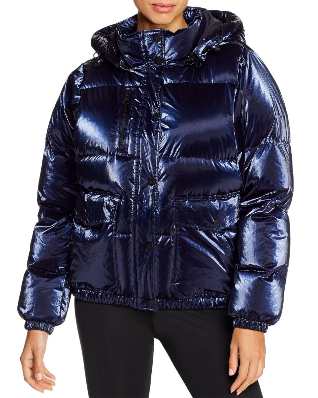 BLANC NOIR Synthetic Mont Blanc Hooded Puffer Jacket in Blue | Lyst