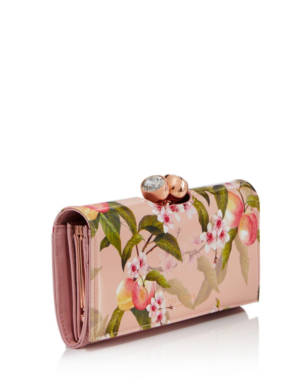 Ted Baker Peach Blossom Bobble Matinee Wallet in Pink Lyst