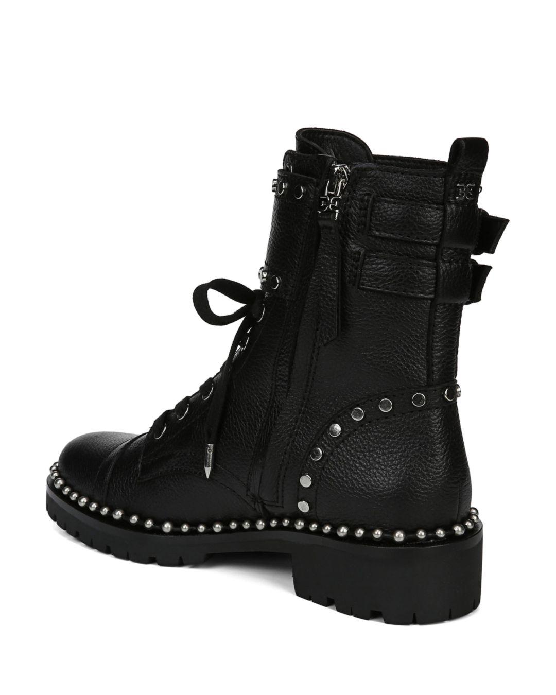 jennifer studded combat boot sam edelman