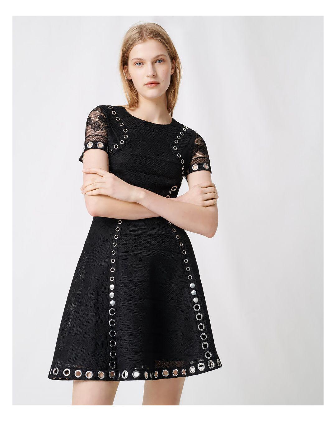 maje ranch eyelet dress