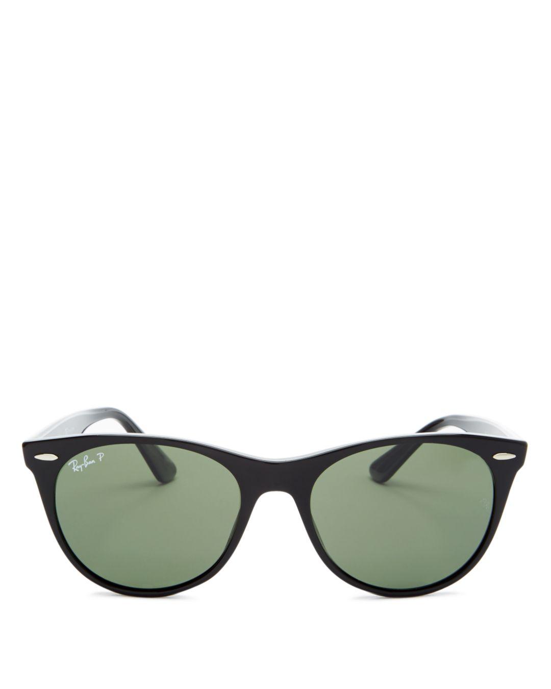 Ray Ban Ray Ban Polarized Round Sunglasses In Green Lyst Ray Ban Ray Ban Polarized Round Sunglasses In Green Lyst