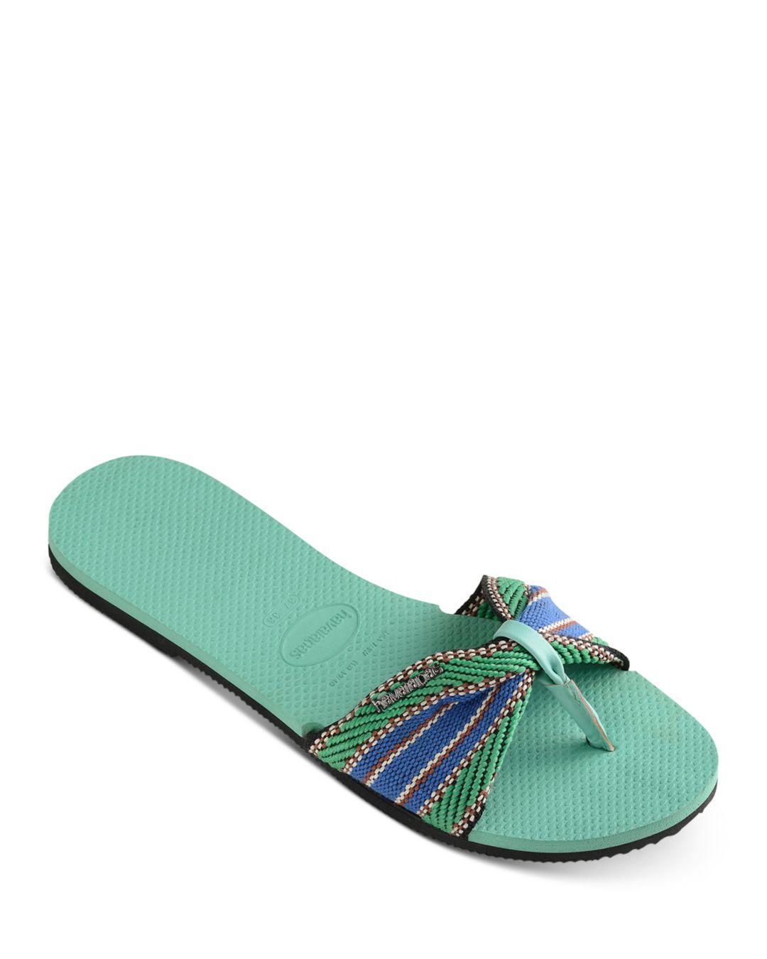 Havaianas Womens St Tropez Fita Green Dew Flip Flops Sandals