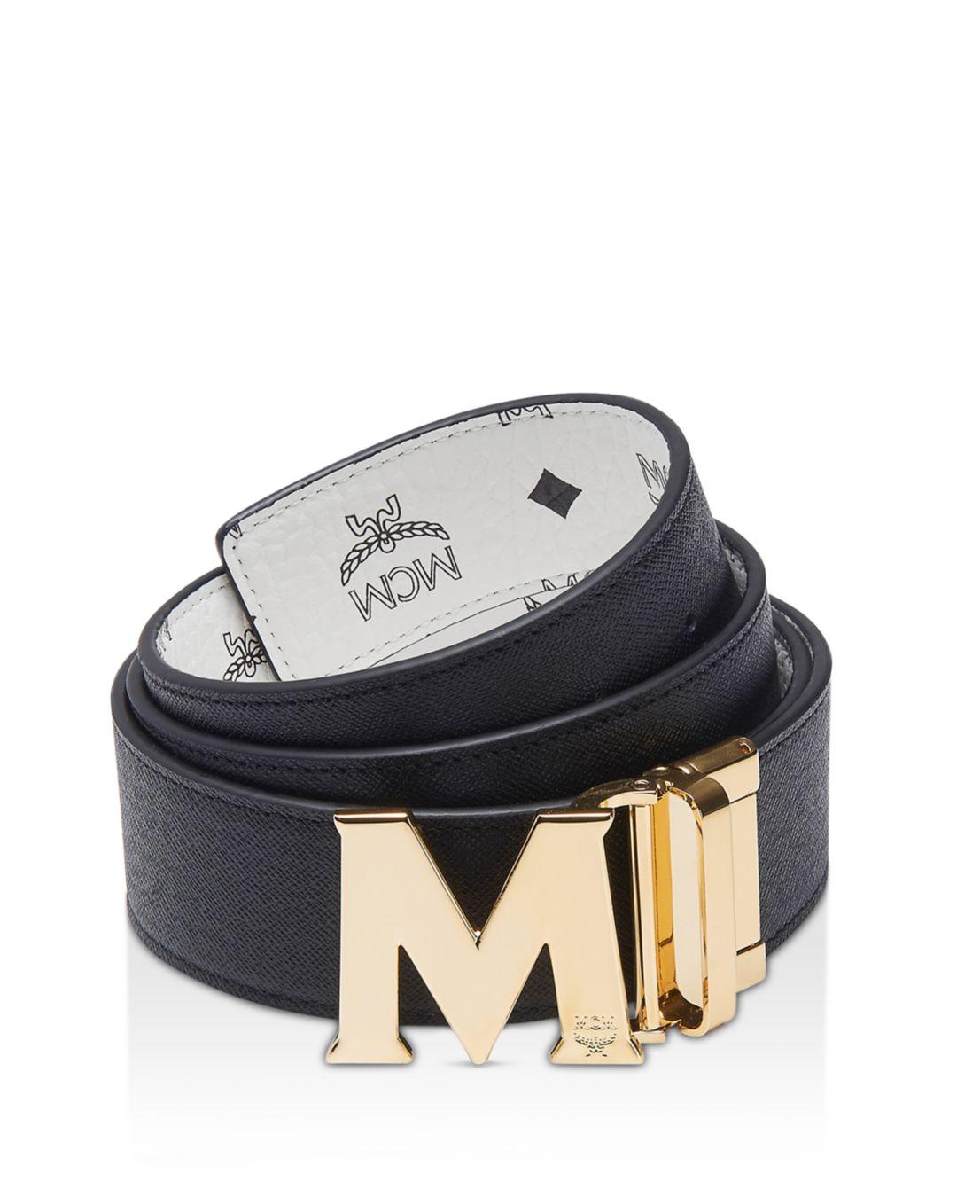 MCM Leather Men's Claus Reversible Belt in White for Men - Lyst