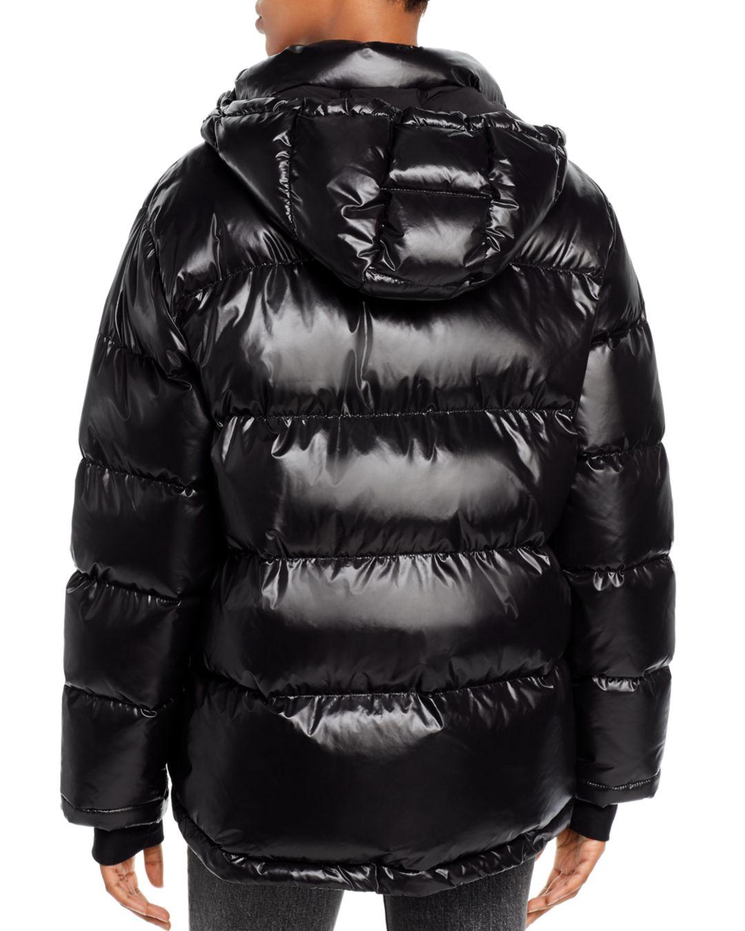 aqua puffer coat