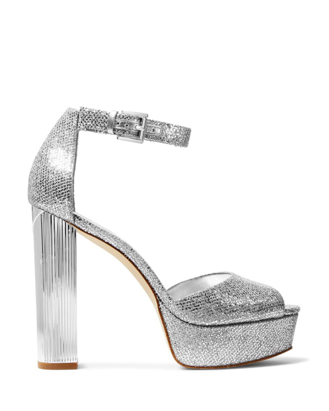 MICHAEL Michael Kors Women's Paloma Platform Sandals in Metallic | Lyst