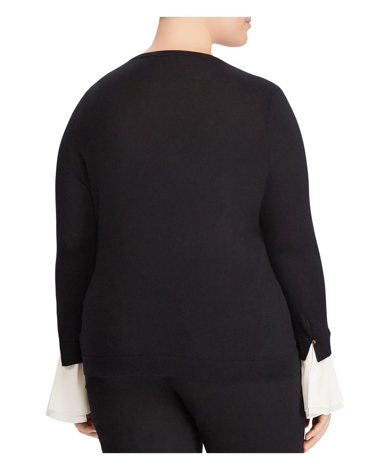 plus size ruffle sweater