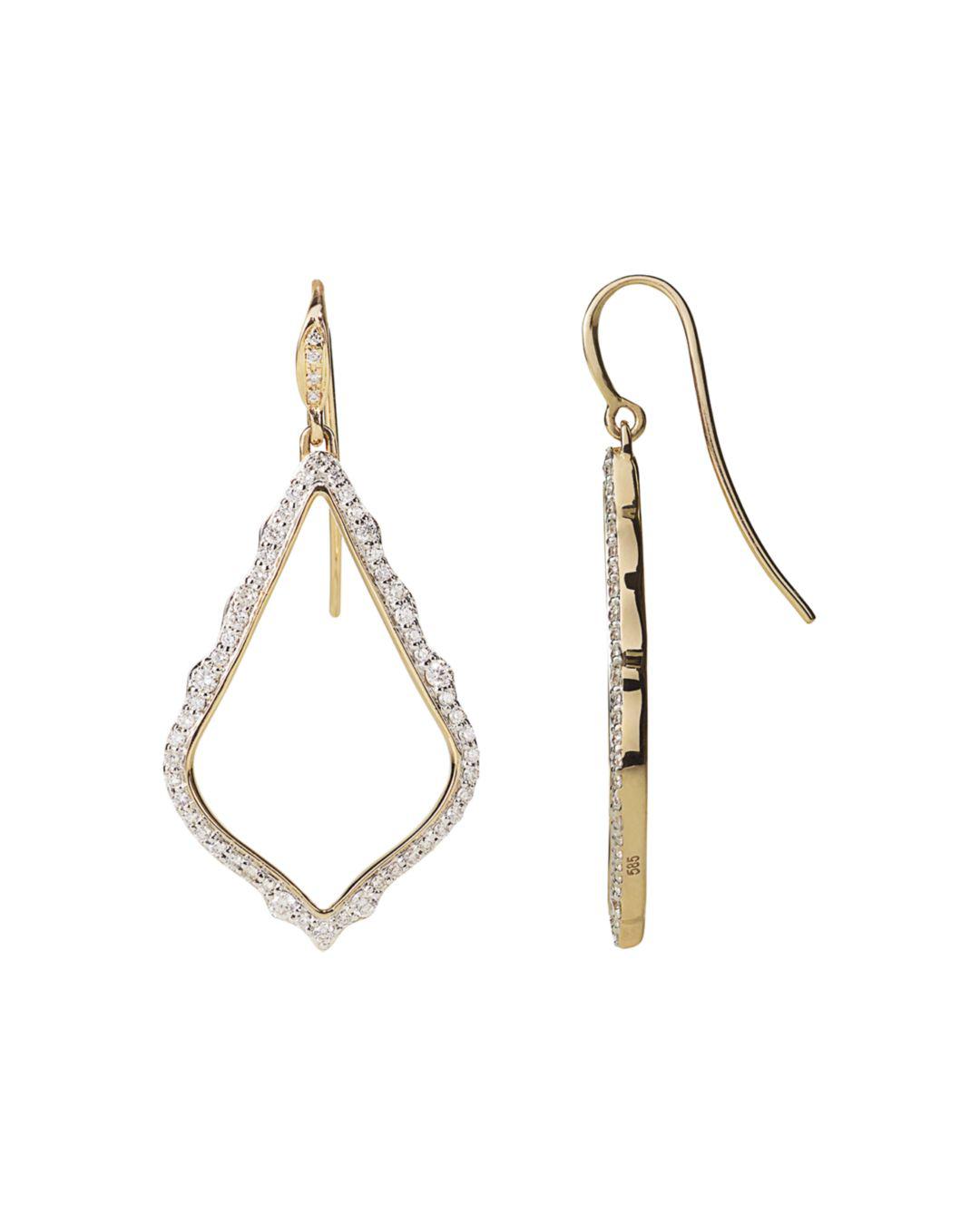 Kendra Scott Sophia Diamond Drop Earrings In 14k Yellow Gold in