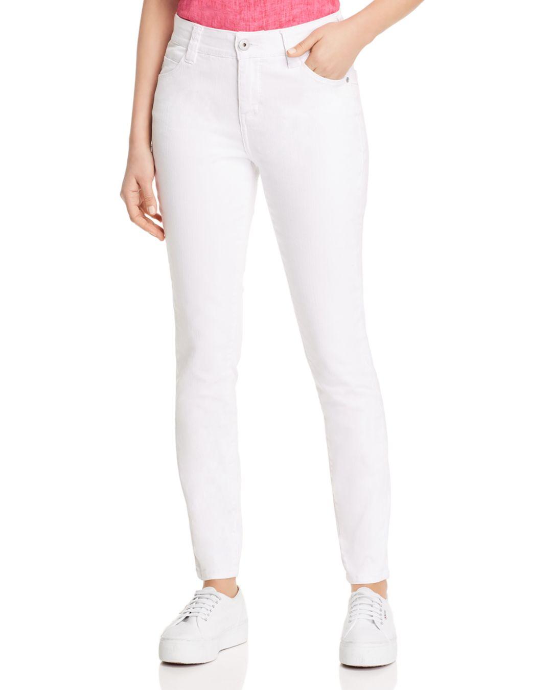 Jag Jeans Denim Cecilia High - Rise Skinny Jeans In White - Lyst