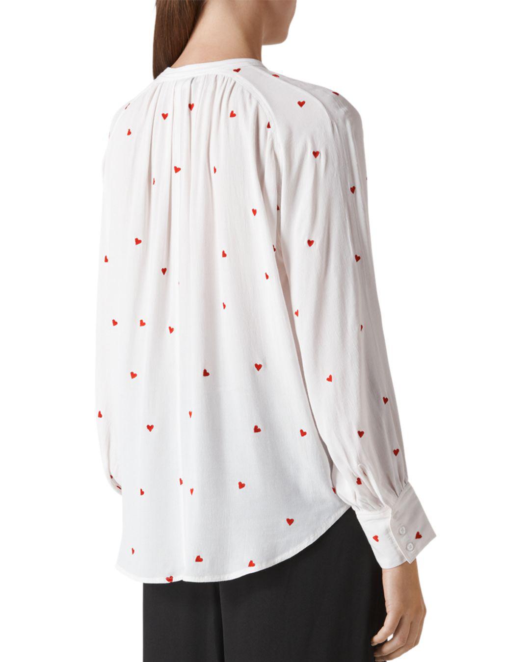 whistles heart embroidered sweatshirt