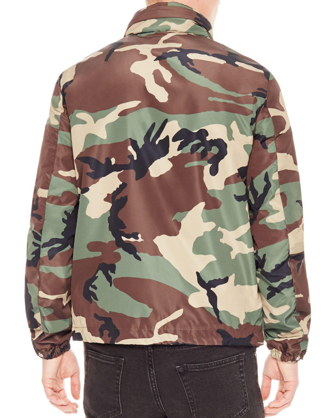 Sandro Electric Camo Jacket in Olive Green (Green) for Men - Lyst