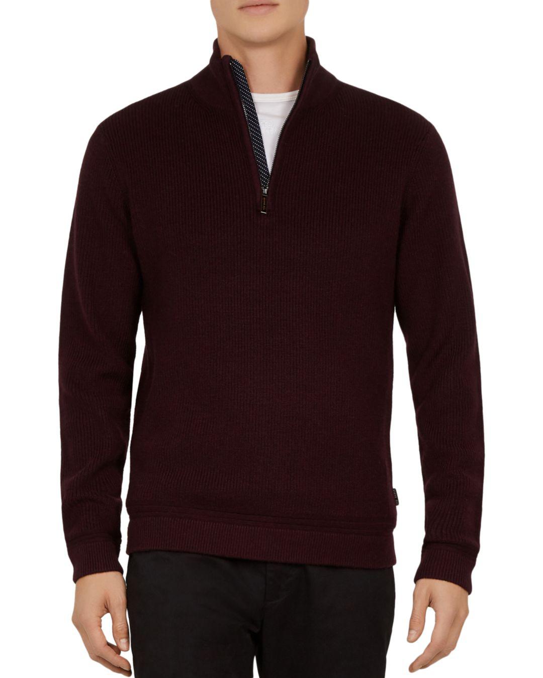 funnel neck half zip sweatshirt