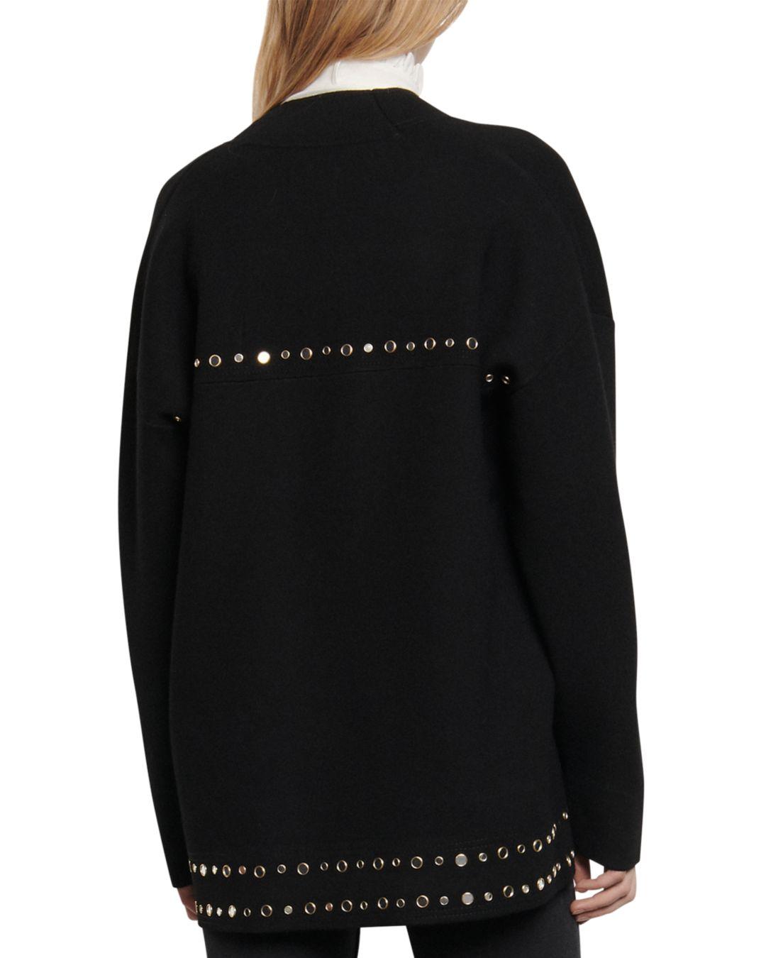 sandro studded cardigan