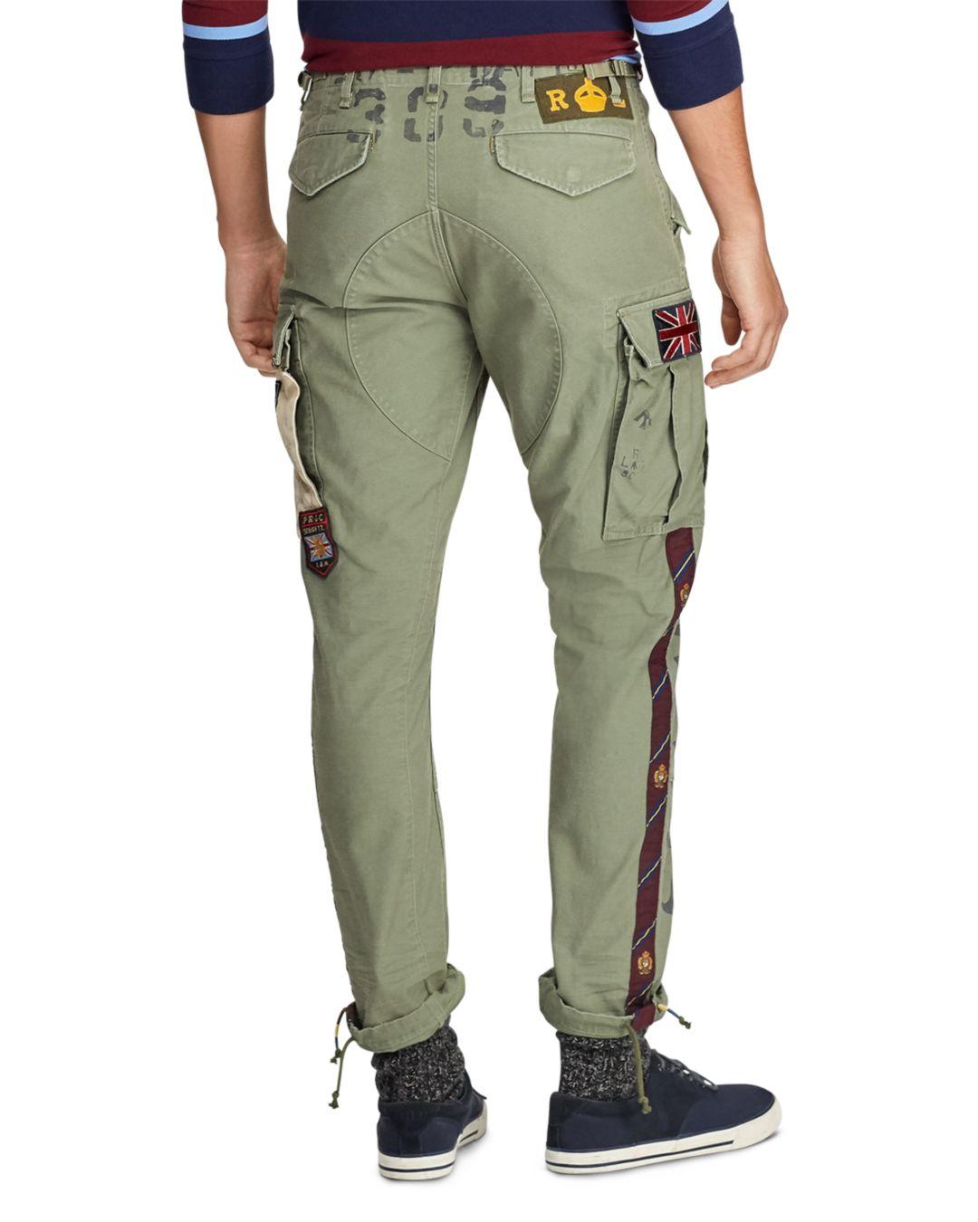 Polo Ralph Lauren Cotton Classic Tapered Fit Patch Cargo Pants in Olive (Green) for Men - Lyst