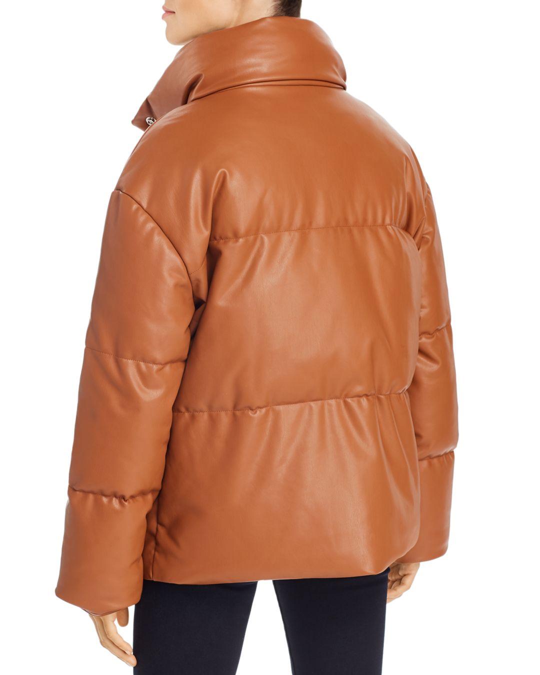bagatelle leather puffer