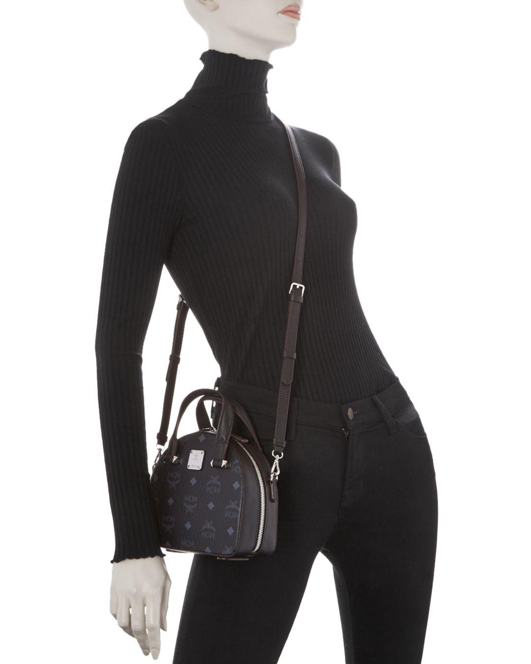 mcm mini top handle crossbody