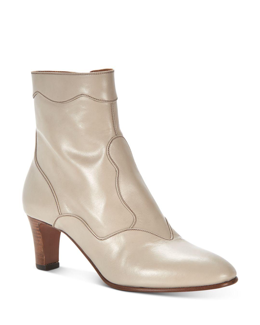 womens leather western booties