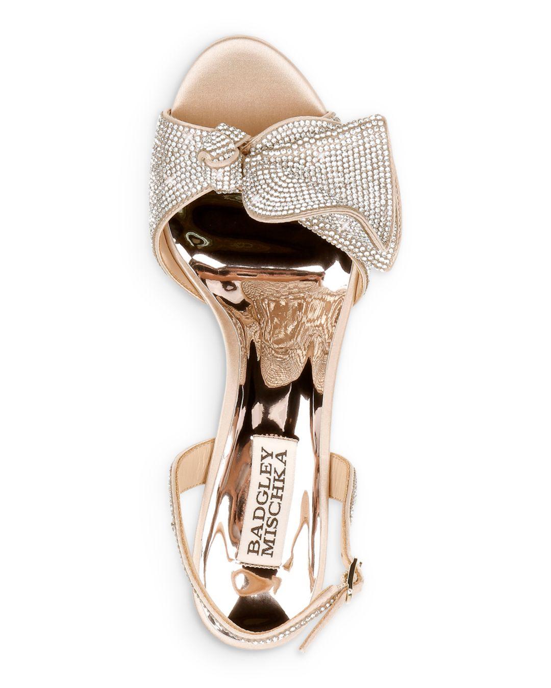 badgley mischka rhinestone sandals