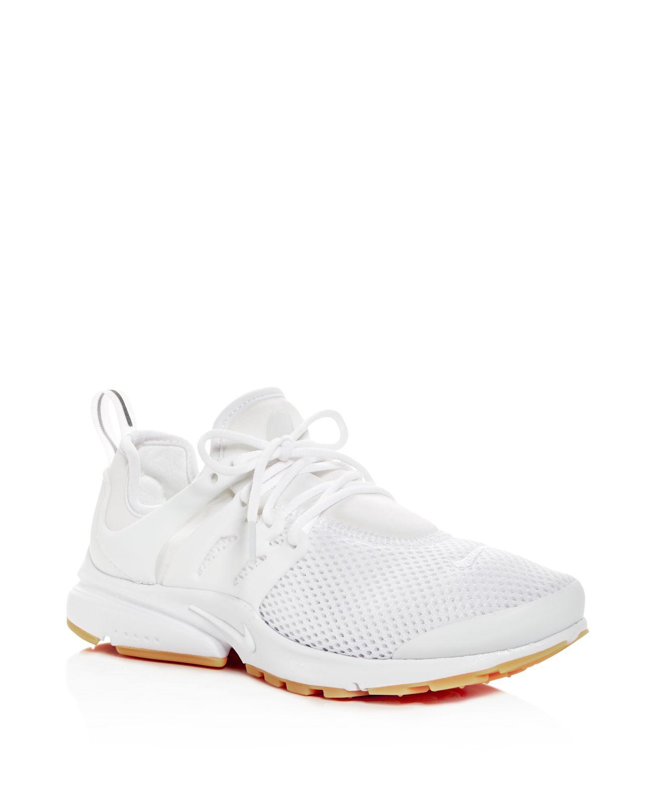Nike Women S Air Presto Lace Up Sneakers In White White White Lyst