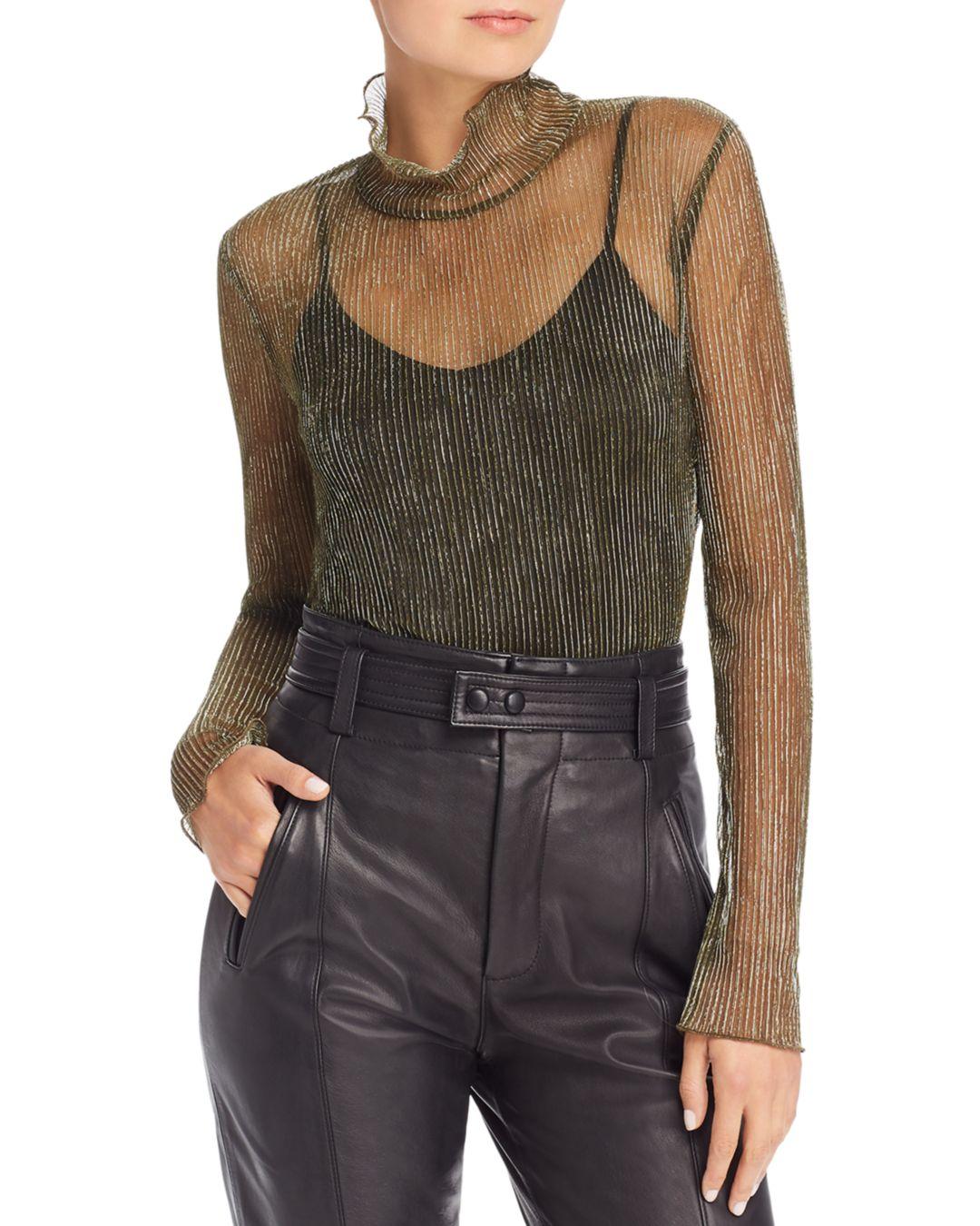 metallic turtleneck