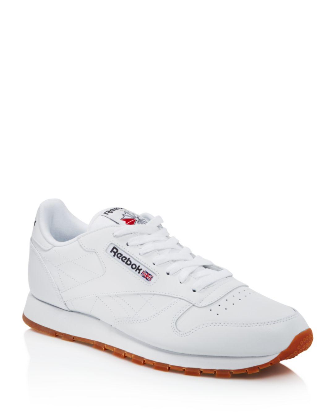 Reebok Men's Classic Leather Sneakers in White/Tan (White) for Men - Lyst